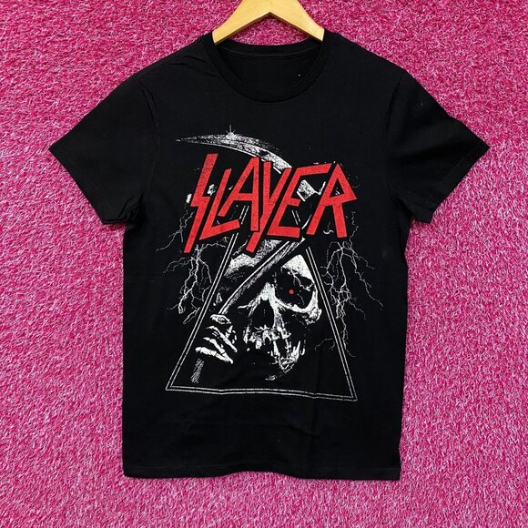 Slayer Logo Triangle Reaper Graphic Design T-Shirt Small - Picture 1 of 5